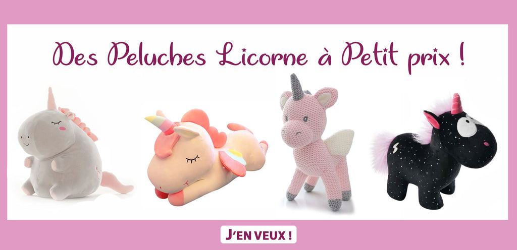 Des peluches licorne à petit prix