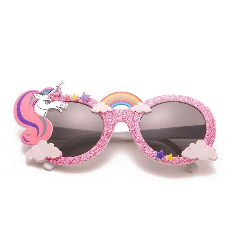 Lunettes De Soleil Licorne Cœur Pour Fille - Protection UV400, Monture Légère, Avec étui Licorne - 3 à 10 Ans