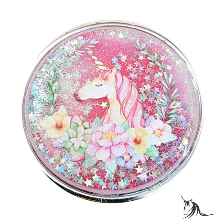 Miroir de poche Licorne Floral | LICORNE FASHION