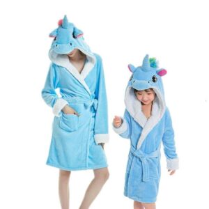 Peignoir Licorne Bleu - Famille | LICORNE FASHION