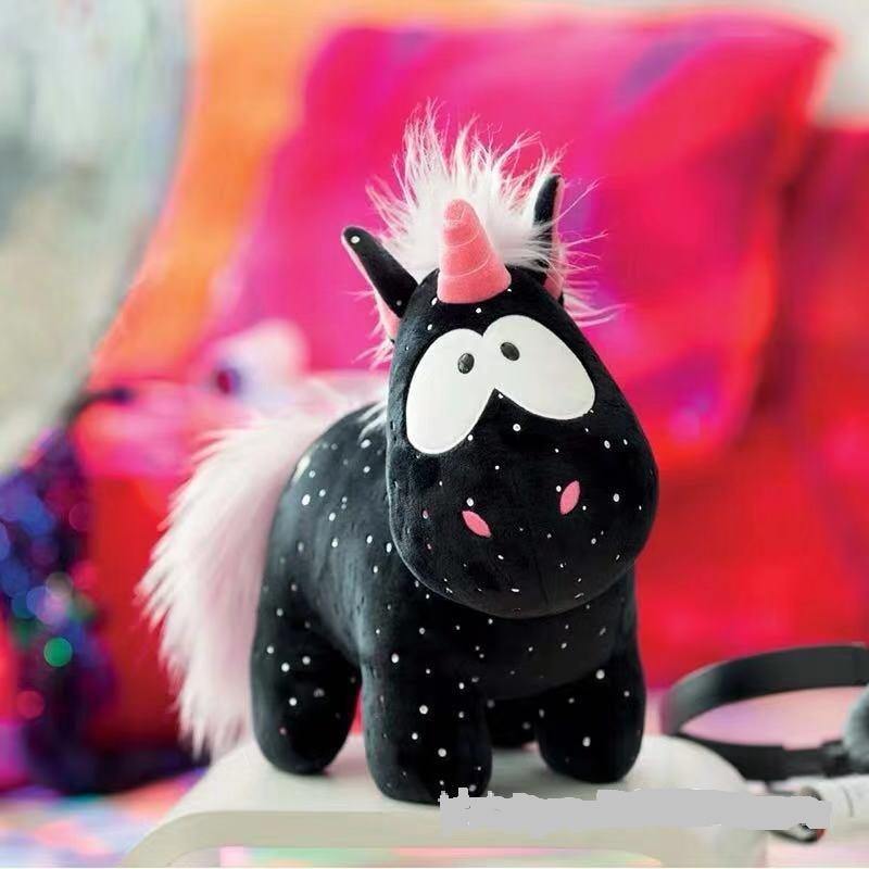 Peluche Licorne Angel Noir | LICORNE FASHION