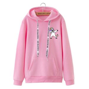 Sweat Licorne Dab Femme Corner Rose | LICORNE FASHION