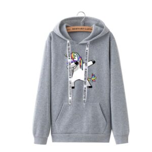 Sweat Licorne Dab Femme Gris | LICORNE FASHION