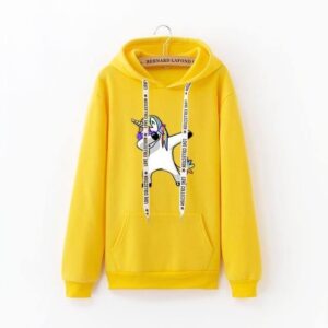 Sweat Licorne Dab Femme Jaune | LICORNE FASHION