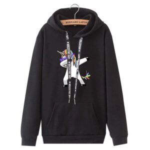 Sweat Licorne Dab Femme Noir | LICORNE FASHION