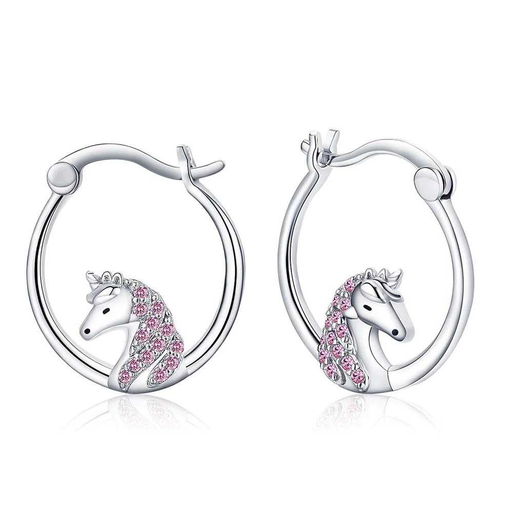 Boucles d’oreilles Licorne cornue