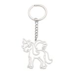 Porte-clés Licorne Ailes d'argent