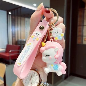 Porte-clés Licorne Kawai 3D