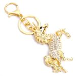 Porte-clés Licorne Plume d'or