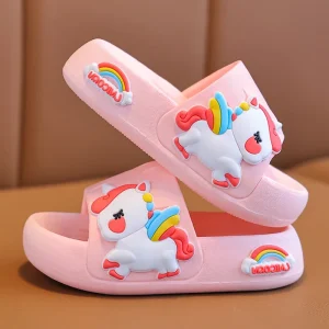 Chaussons Licorne Kawaz – Sandales Antidérapantes Fille Été 2 à 8 Ans